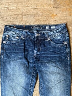 Miss Me Dark Blue Embellished Pocket Jeans